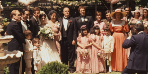 A complete Corleone family, with Michael now posed in the family portrait